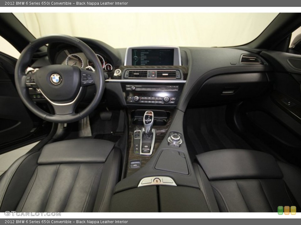 Black Nappa Leather Interior Dashboard for the 2012 BMW 6 Series 650i Convertible #77416035