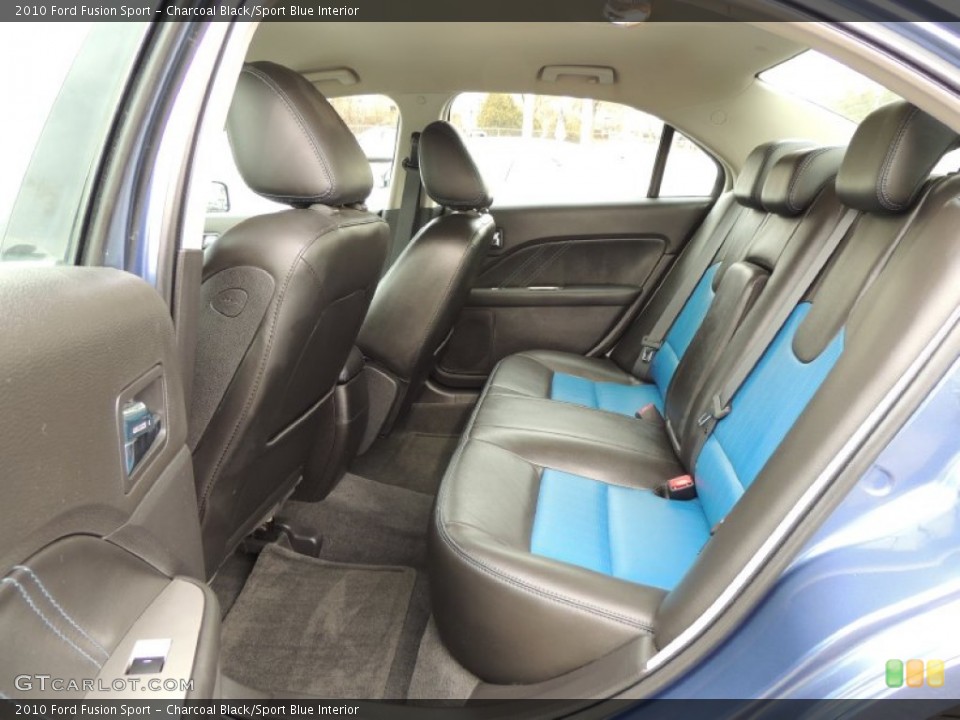 Charcoal Black/Sport Blue Interior Rear Seat for the 2010 Ford Fusion Sport #77416296