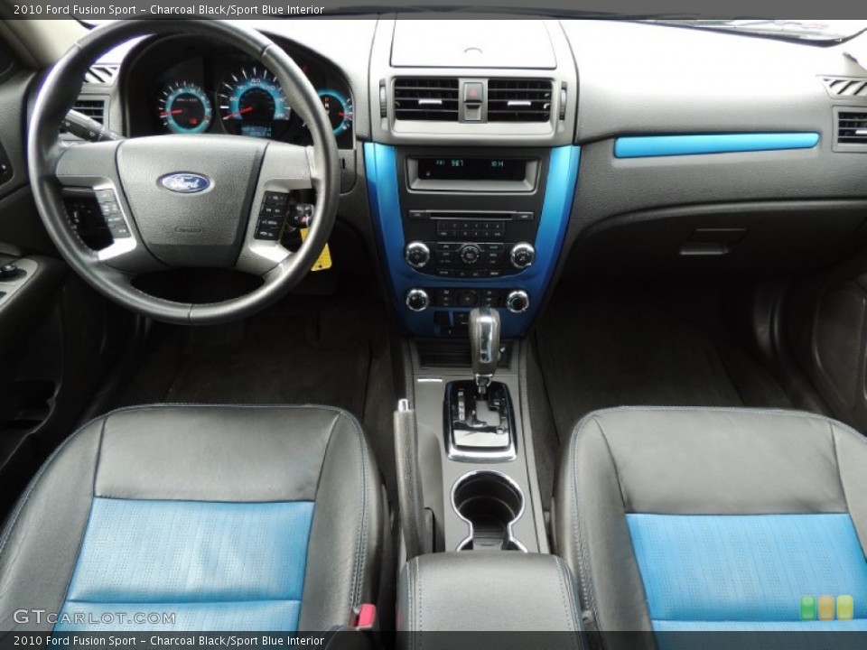 Charcoal Black/Sport Blue Interior Dashboard for the 2010 Ford Fusion Sport #77416431