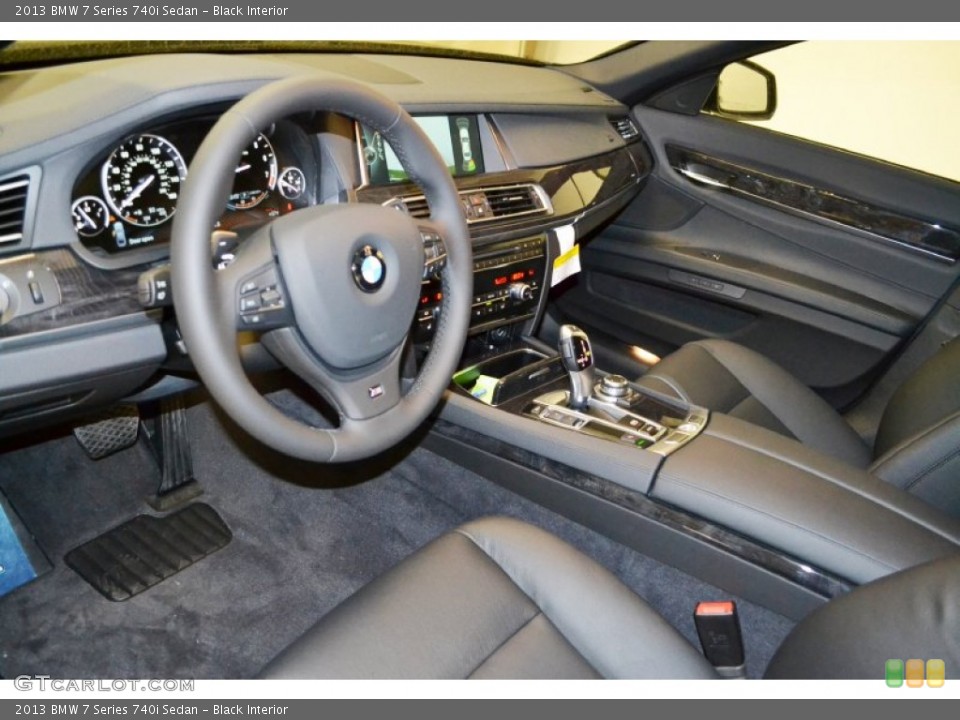 Black Interior Prime Interior for the 2013 BMW 7 Series 740i Sedan #77416460