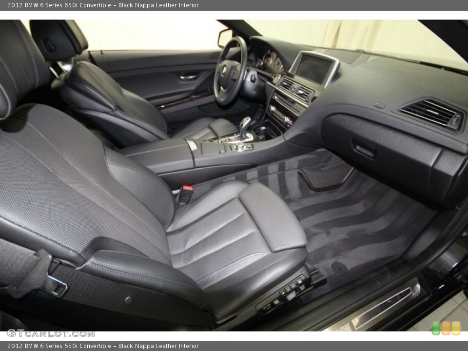 Black Nappa Leather Interior Photo for the 2012 BMW 6 Series 650i Convertible #77416701