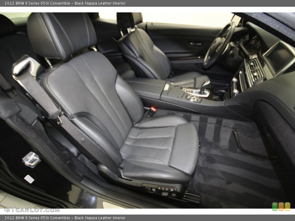 Black Nappa Leather Interior Front Seat for the 2012 BMW 6 Series 650i Convertible #77416761