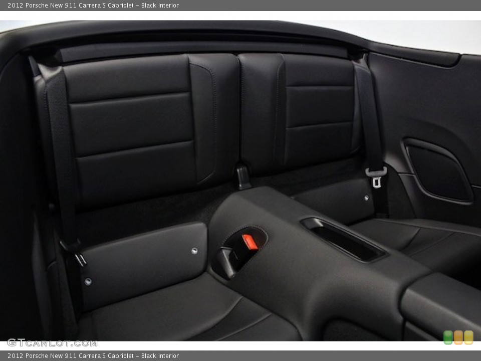 Black Interior Rear Seat for the 2012 Porsche New 911 Carrera S Cabriolet #77417328