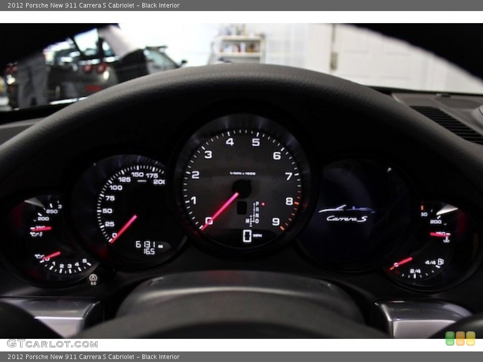 Black Interior Gauges for the 2012 Porsche New 911 Carrera S Cabriolet #77417496