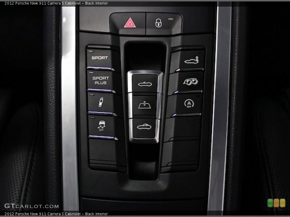 Black Interior Controls for the 2012 Porsche New 911 Carrera S Cabriolet #77417568