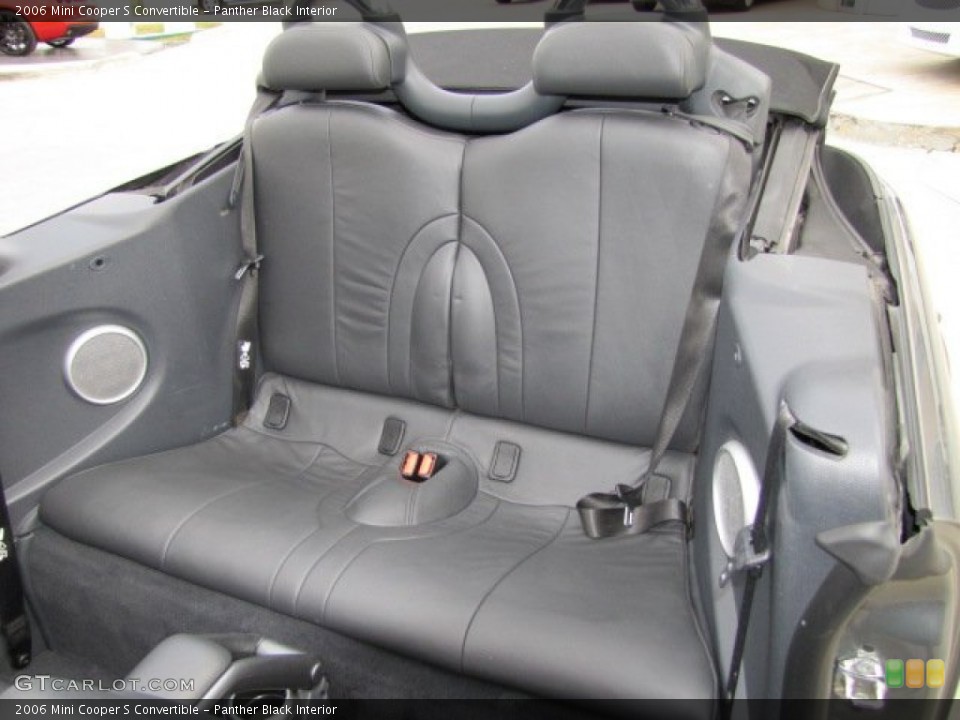 Panther Black Interior Rear Seat for the 2006 Mini Cooper S Convertible #77417802