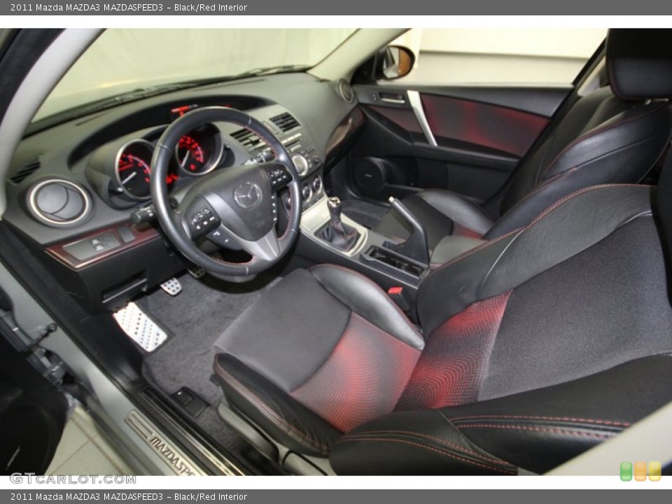 Black/Red Interior Front Seat for the 2011 Mazda MAZDA3 MAZDASPEED3 #77420403