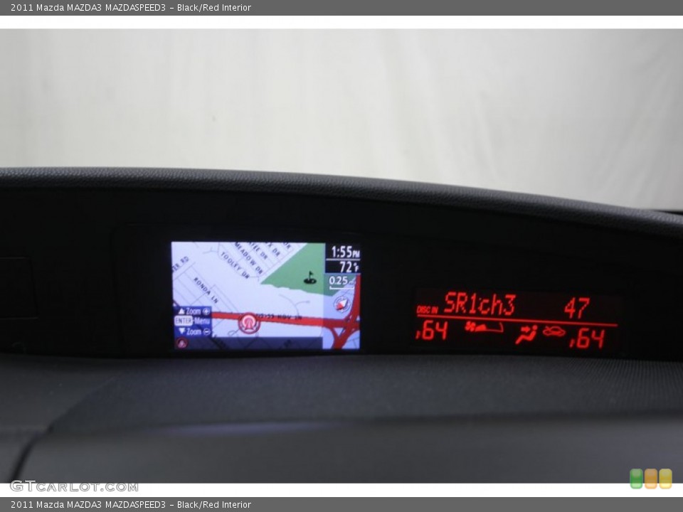 Black/Red Interior Navigation for the 2011 Mazda MAZDA3 MAZDASPEED3 #77420532