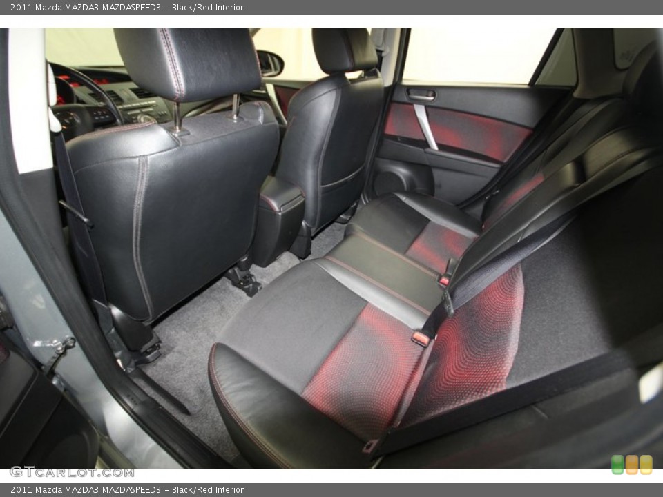 Black/Red Interior Rear Seat for the 2011 Mazda MAZDA3 MAZDASPEED3 #77420706