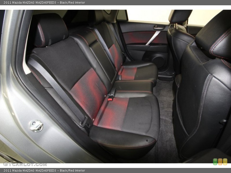 Black/Red Interior Rear Seat for the 2011 Mazda MAZDA3 MAZDASPEED3 #77420832