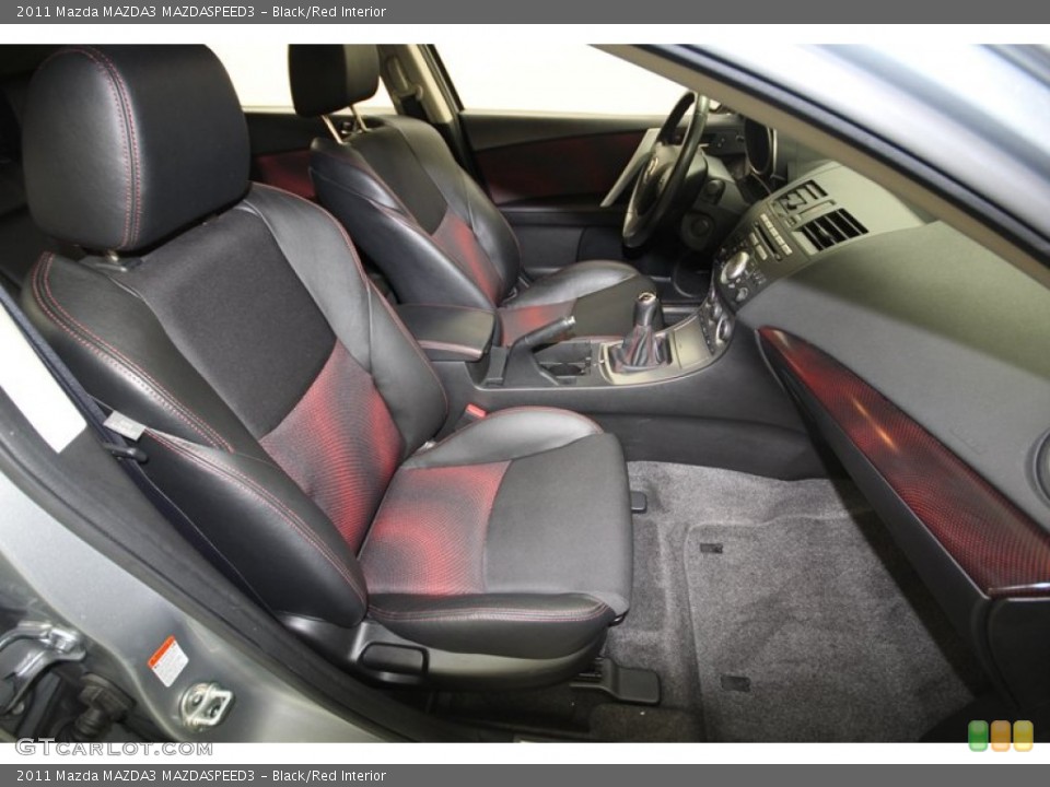 Black/Red Interior Front Seat for the 2011 Mazda MAZDA3 MAZDASPEED3 #77420895