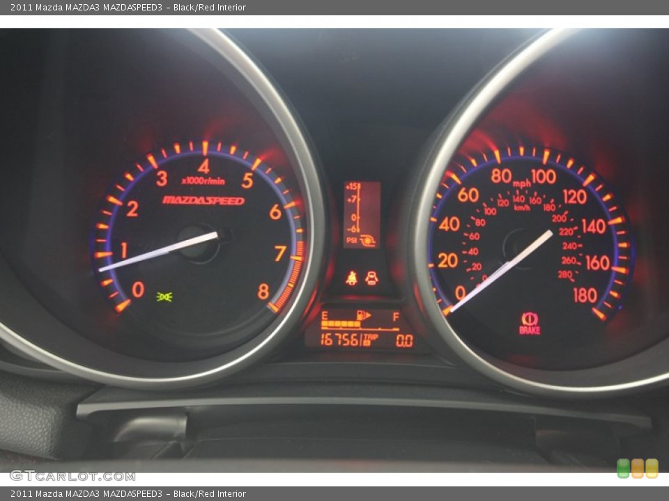 Black/Red Interior Gauges for the 2011 Mazda MAZDA3 MAZDASPEED3 #77420994