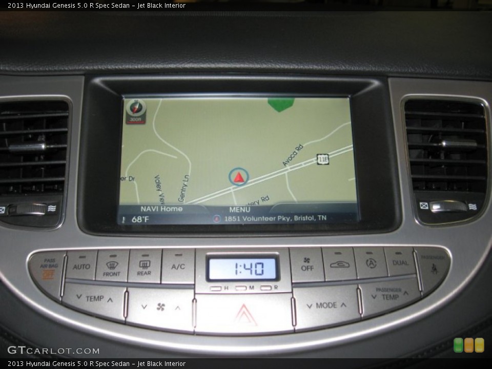 Jet Black Interior Navigation for the 2013 Hyundai Genesis 5.0 R Spec Sedan #77421960