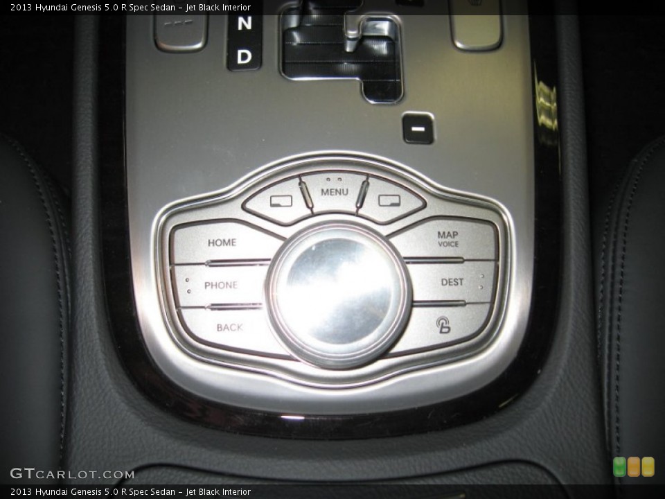 Jet Black Interior Controls for the 2013 Hyundai Genesis 5.0 R Spec Sedan #77421987