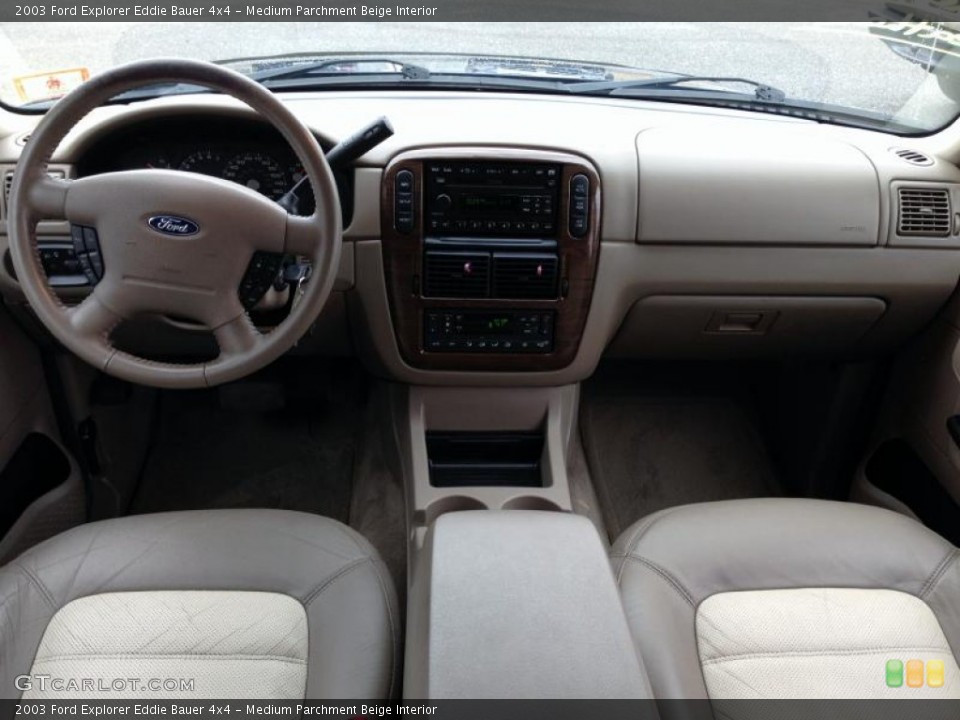 Medium Parchment Beige Interior Dashboard for the 2003 Ford Explorer Eddie Bauer 4x4 #77422000