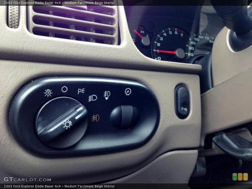 Medium Parchment Beige Interior Controls for the 2003 Ford Explorer Eddie Bauer 4x4 #77422017