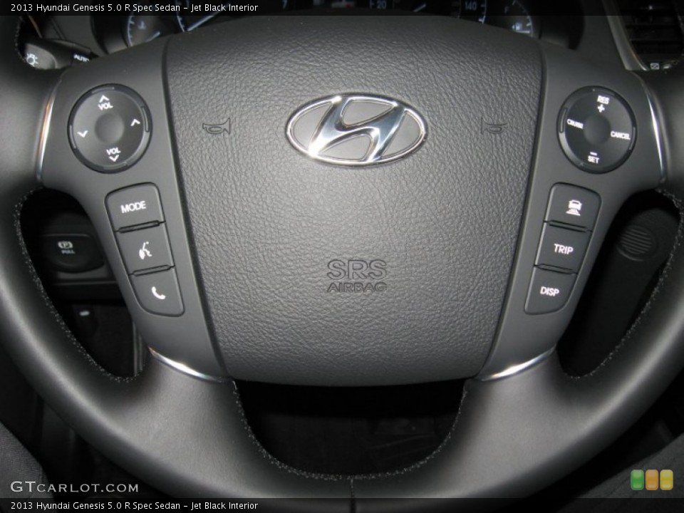 Jet Black Interior Controls for the 2013 Hyundai Genesis 5.0 R Spec Sedan #77422020