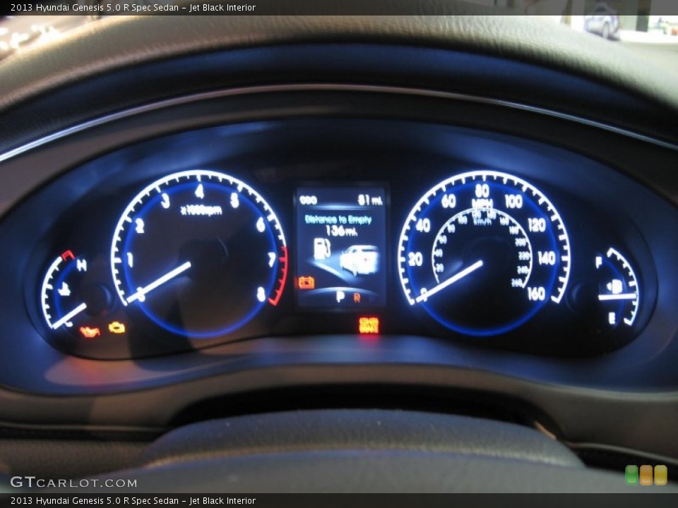 Jet Black Interior Gauges for the 2013 Hyundai Genesis 5.0 R Spec Sedan #77422037