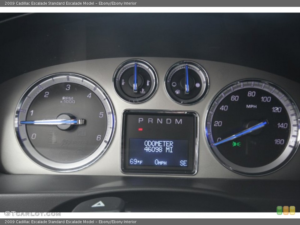 Ebony/Ebony Interior Gauges for the 2009 Cadillac Escalade  #77422290