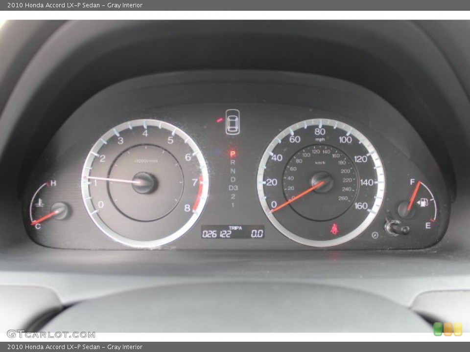 Gray Interior Gauges for the 2010 Honda Accord LX-P Sedan #77422345