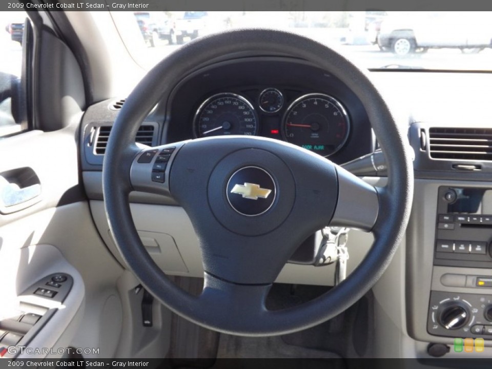 Gray Interior Steering Wheel for the 2009 Chevrolet Cobalt LT Sedan #77422827