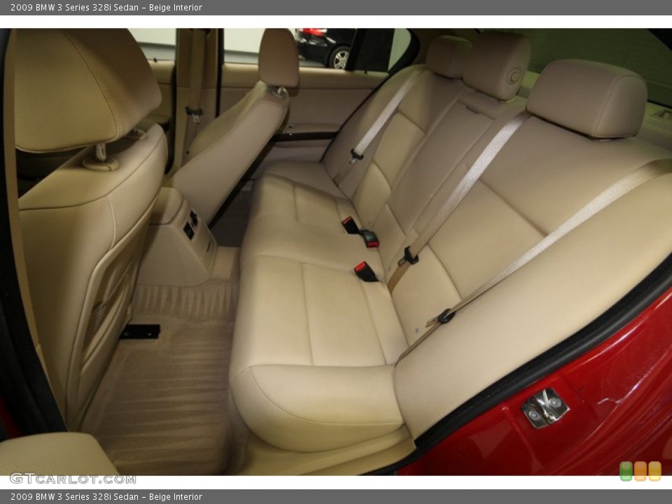 Beige Interior Rear Seat for the 2009 BMW 3 Series 328i Sedan #77423274