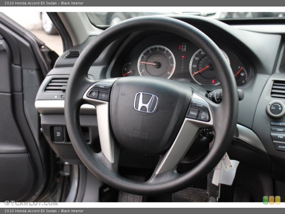 Black Interior Steering Wheel for the 2010 Honda Accord EX Sedan #77423404
