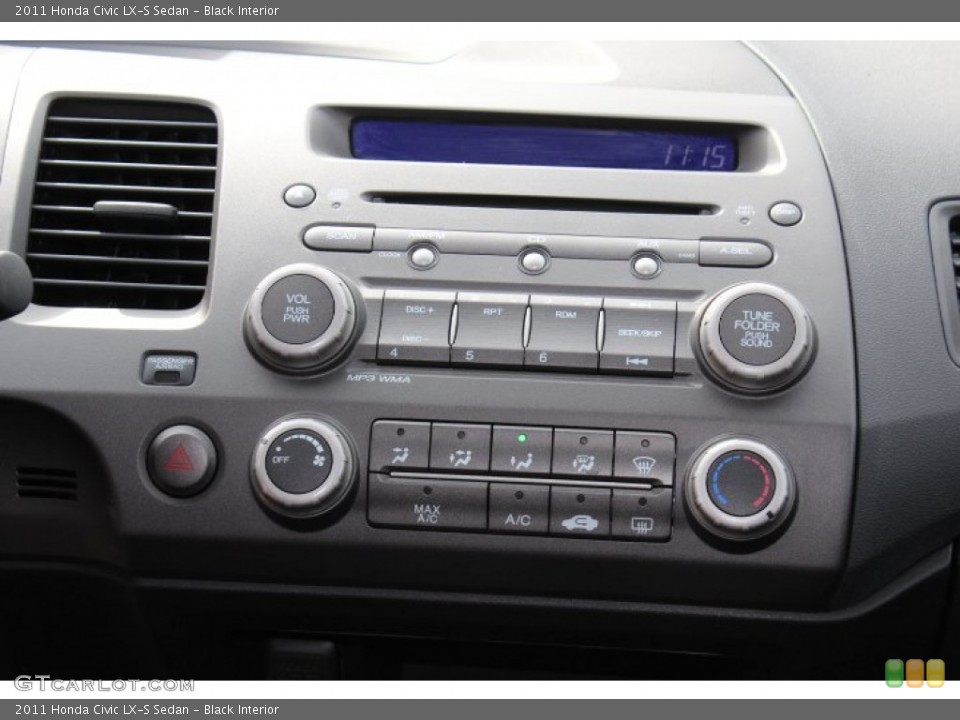 Black Interior Controls for the 2011 Honda Civic LX-S Sedan #77423648