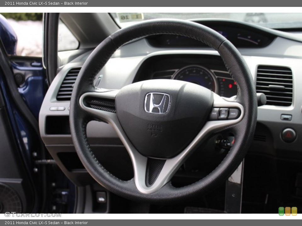 Black Interior Steering Wheel for the 2011 Honda Civic LX-S Sedan #77423667