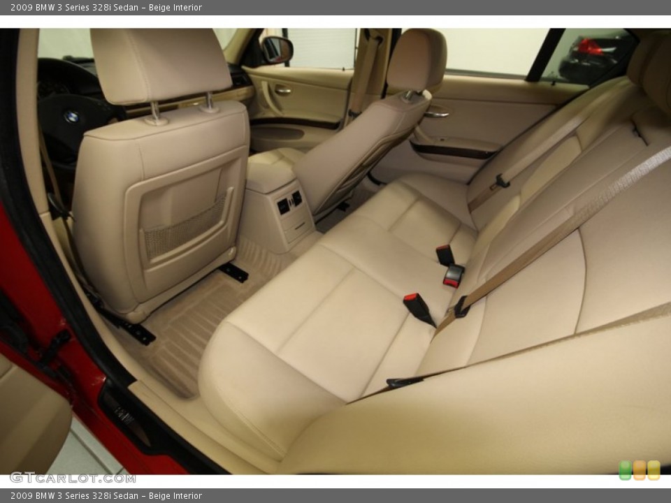 Beige Interior Rear Seat for the 2009 BMW 3 Series 328i Sedan #77423725