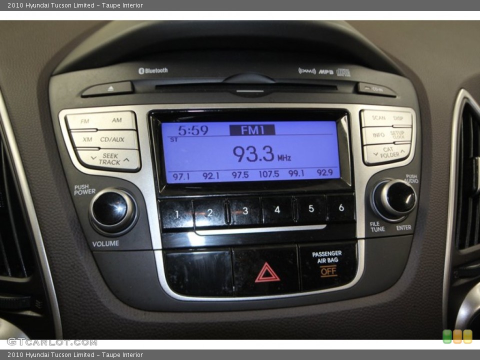 Taupe Interior Audio System for the 2010 Hyundai Tucson Limited #77424828