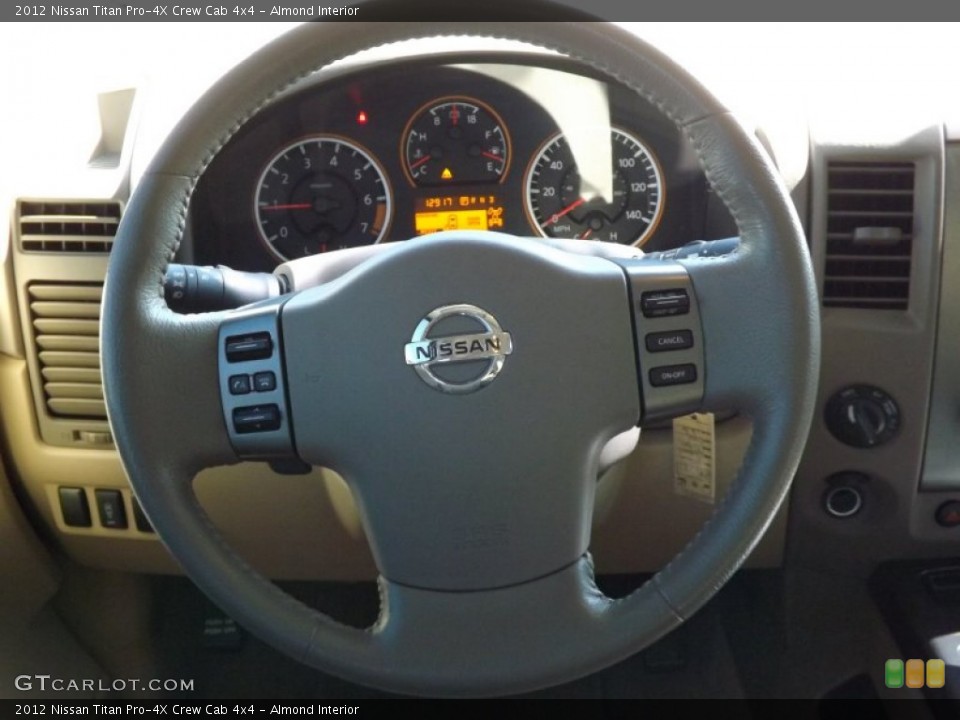 Almond Interior Steering Wheel for the 2012 Nissan Titan Pro-4X Crew Cab 4x4 #77424969