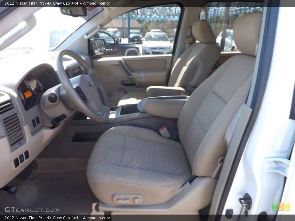 Almond Interior Front Seat for the 2012 Nissan Titan Pro-4X Crew Cab 4x4 #77425131