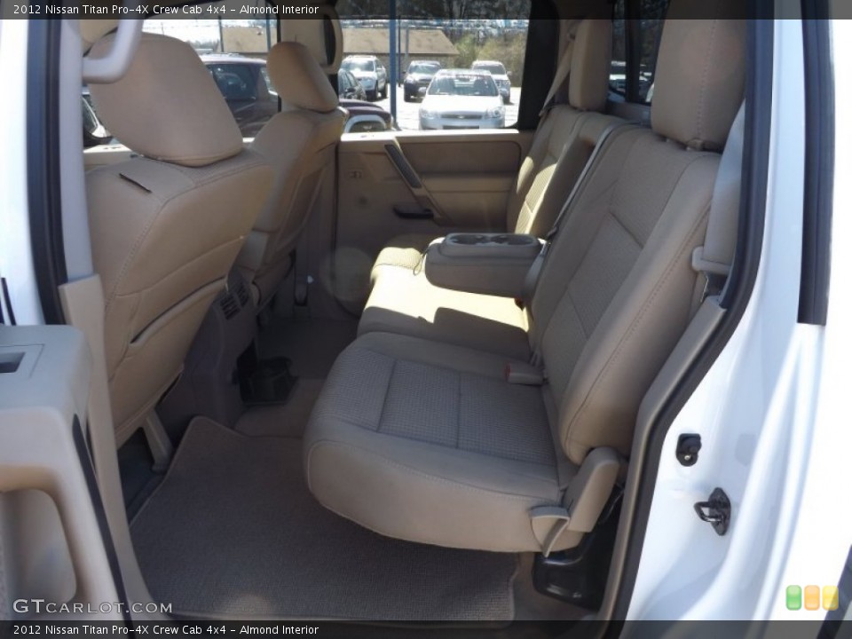 Almond Interior Rear Seat for the 2012 Nissan Titan Pro-4X Crew Cab 4x4 #77425158