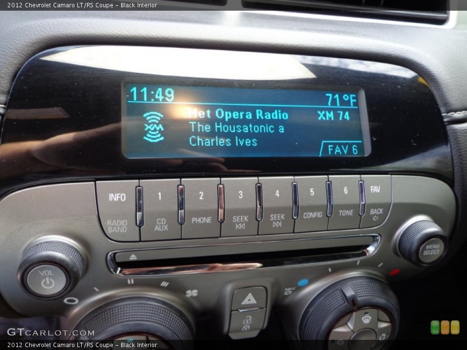 Black Interior Audio System for the 2012 Chevrolet Camaro LT/RS Coupe #77425876