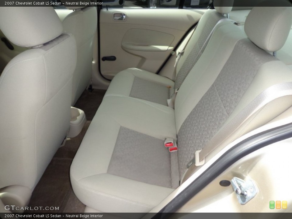 Neutral Beige Interior Rear Seat for the 2007 Chevrolet Cobalt LS Sedan #77426256