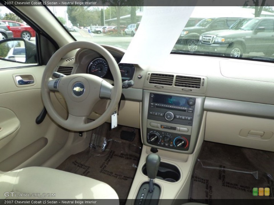 Neutral Beige Interior Dashboard for the 2007 Chevrolet Cobalt LS Sedan #77426367