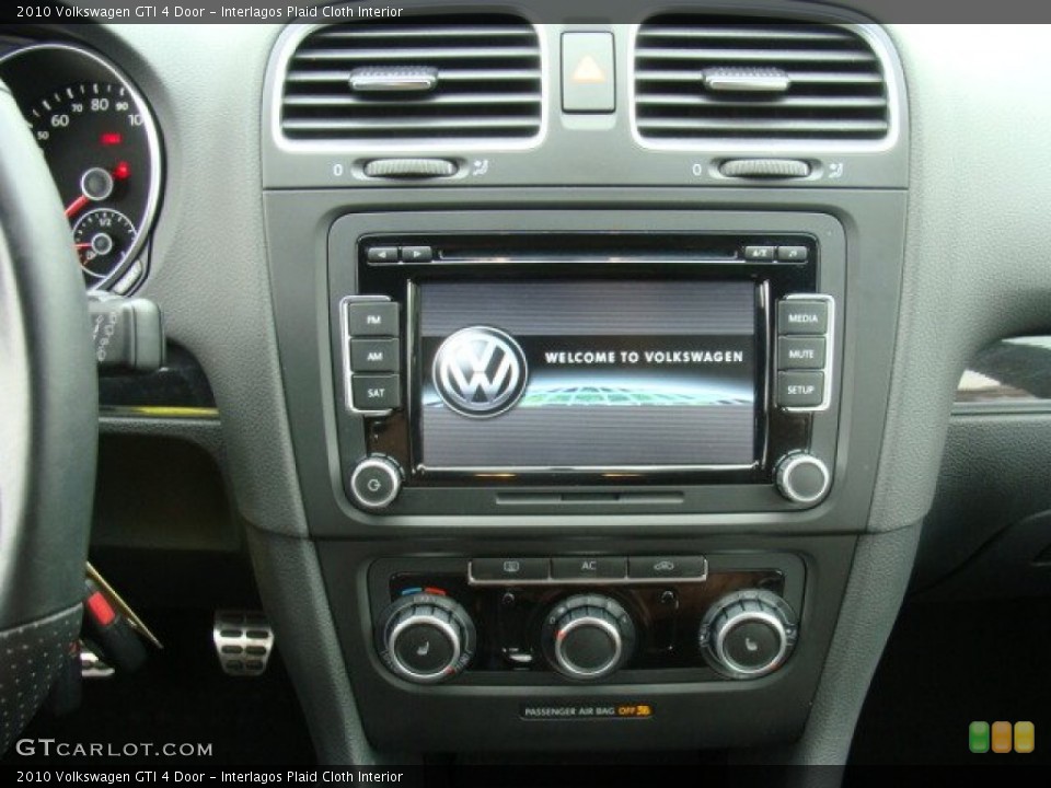 Interlagos Plaid Cloth Interior Controls for the 2010 Volkswagen GTI 4 Door #77427414