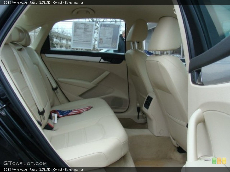 Cornsilk Beige Interior Rear Seat for the 2013 Volkswagen Passat 2.5L SE #77427686