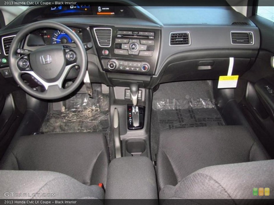 Black Interior Dashboard for the 2013 Honda Civic LX Coupe #77428179