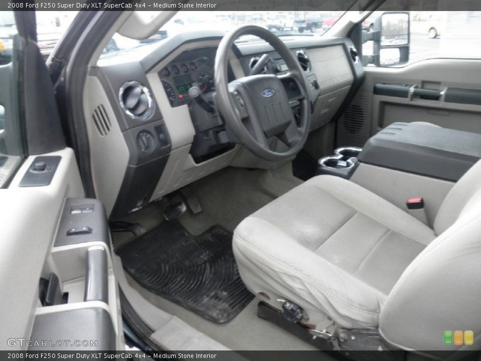 Medium Stone Interior Prime Interior for the 2008 Ford F250 Super Duty XLT SuperCab 4x4 #77428329