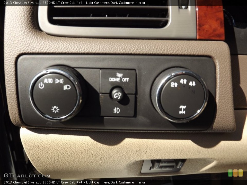 Light Cashmere/Dark Cashmere Interior Controls for the 2013 Chevrolet Silverado 2500HD LT Crew Cab 4x4 #77428391