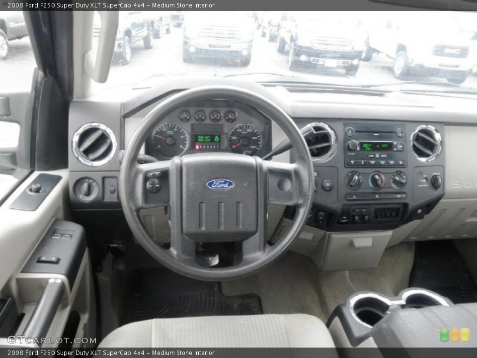 Medium Stone Interior Dashboard for the 2008 Ford F250 Super Duty XLT SuperCab 4x4 #77428482