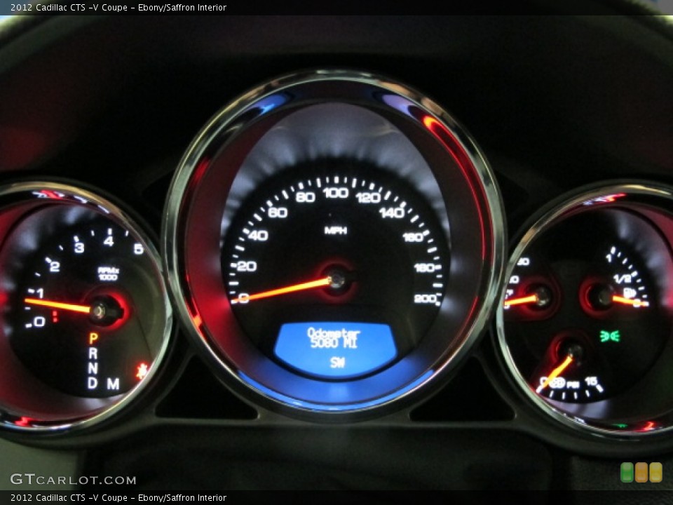 Ebony/Saffron Interior Gauges for the 2012 Cadillac CTS -V Coupe #77430194