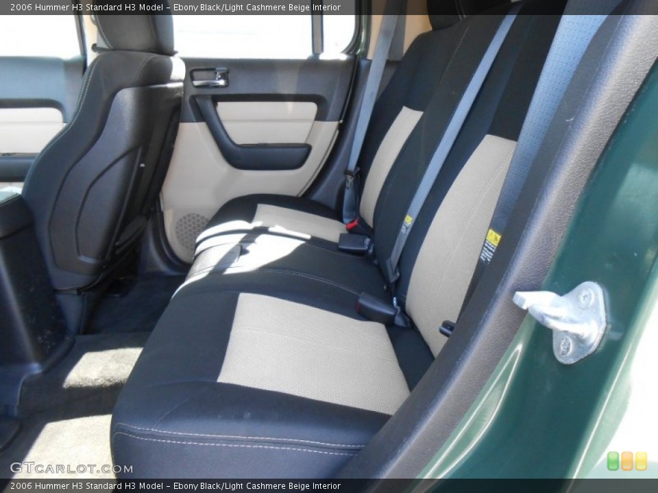 Ebony Black/Light Cashmere Beige Interior Rear Seat for the 2006 Hummer H3  #77431080