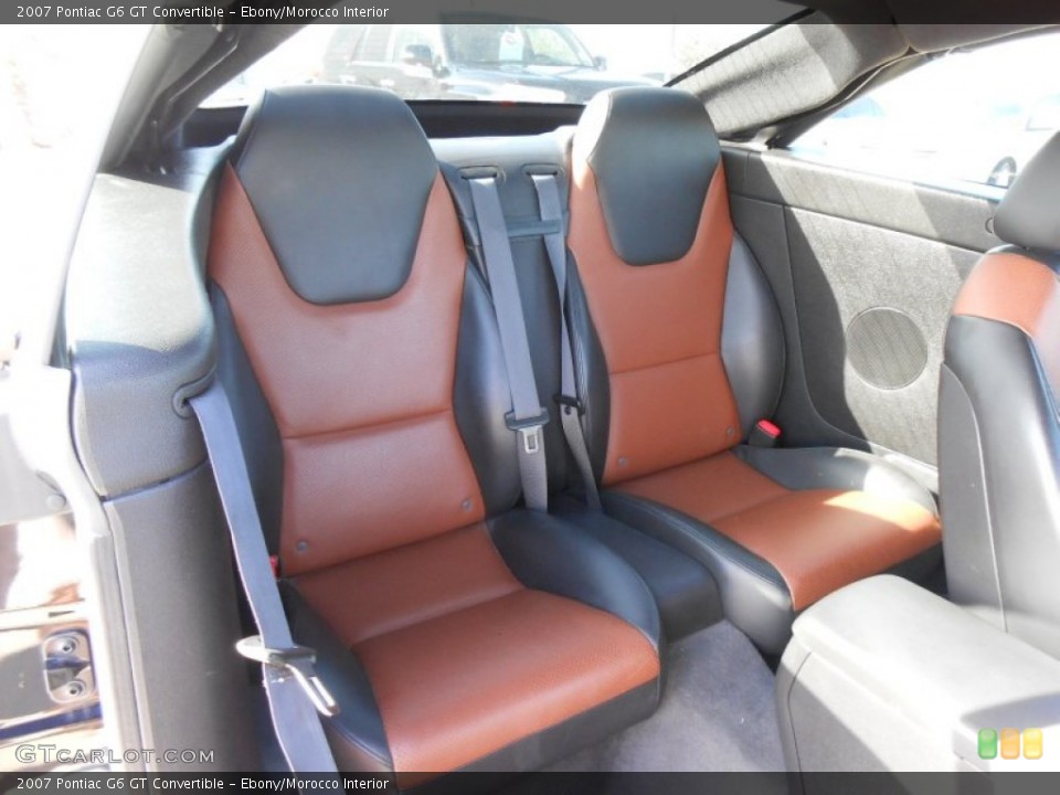 Ebony/Morocco Interior Rear Seat for the 2007 Pontiac G6 GT Convertible #77431092