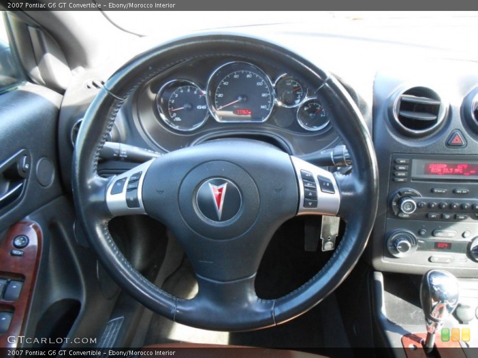 Ebony/Morocco Interior Steering Wheel for the 2007 Pontiac G6 GT Convertible #77431128
