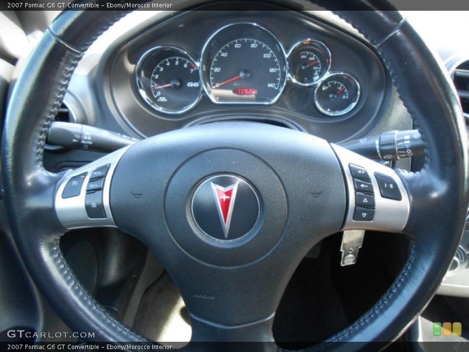 Ebony/Morocco Interior Steering Wheel for the 2007 Pontiac G6 GT Convertible #77431152