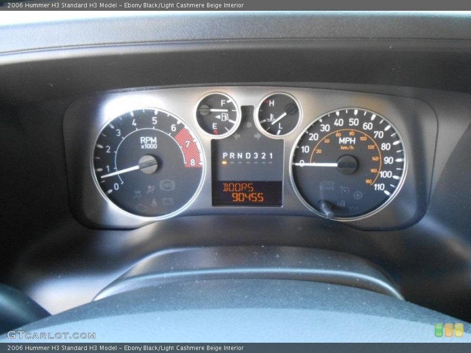 Ebony Black/Light Cashmere Beige Interior Gauges for the 2006 Hummer H3  #77431288
