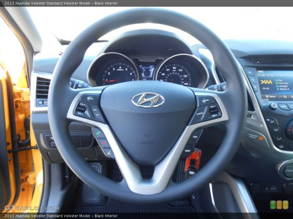 Black Interior Steering Wheel for the 2013 Hyundai Veloster  #77432469